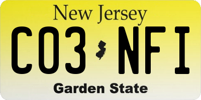 NJ license plate C03NFI