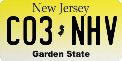 NJ license plate C03NHV