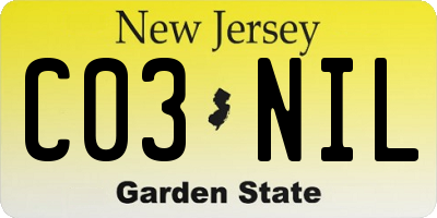 NJ license plate C03NIL
