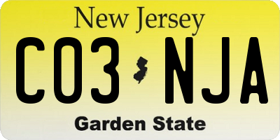 NJ license plate C03NJA