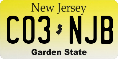 NJ license plate C03NJB