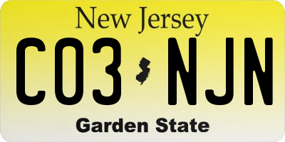 NJ license plate C03NJN