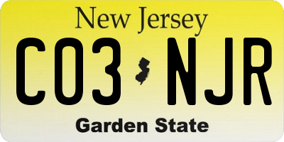 NJ license plate C03NJR