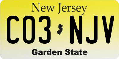 NJ license plate C03NJV