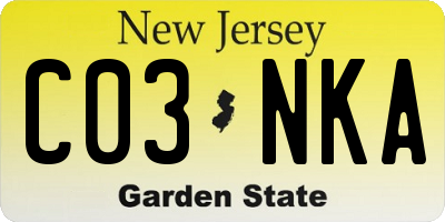 NJ license plate C03NKA