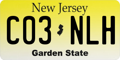 NJ license plate C03NLH