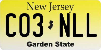 NJ license plate C03NLL