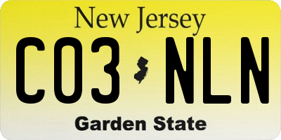 NJ license plate C03NLN