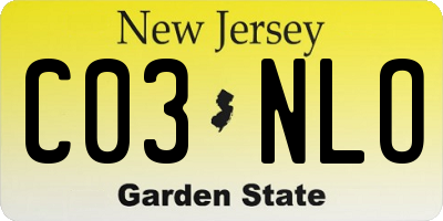 NJ license plate C03NLO