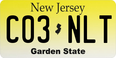 NJ license plate C03NLT