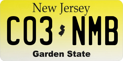 NJ license plate C03NMB