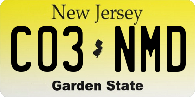 NJ license plate C03NMD