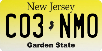 NJ license plate C03NMO
