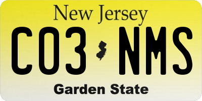 NJ license plate C03NMS