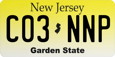 NJ license plate C03NNP