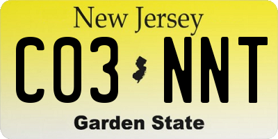 NJ license plate C03NNT