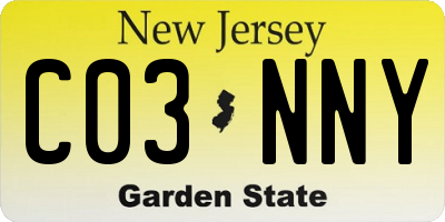 NJ license plate C03NNY