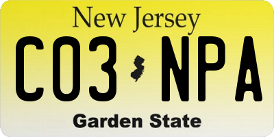 NJ license plate C03NPA