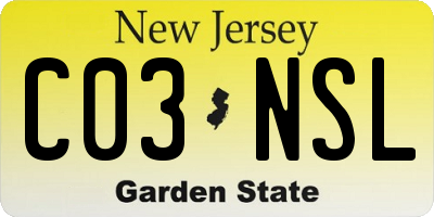 NJ license plate C03NSL