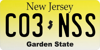 NJ license plate C03NSS