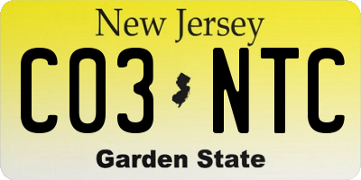 NJ license plate C03NTC