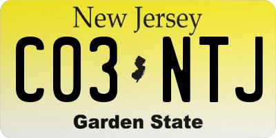 NJ license plate C03NTJ