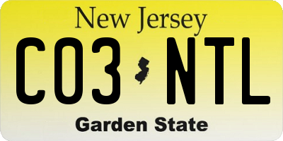 NJ license plate C03NTL