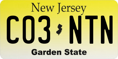 NJ license plate C03NTN