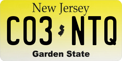 NJ license plate C03NTQ