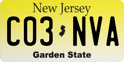 NJ license plate C03NVA
