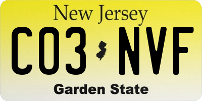 NJ license plate C03NVF