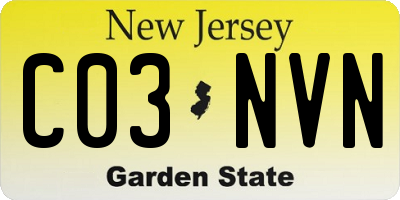 NJ license plate C03NVN