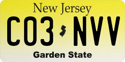 NJ license plate C03NVV