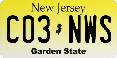 NJ license plate C03NWS