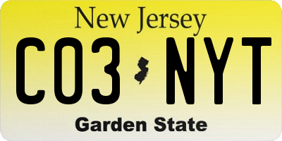 NJ license plate C03NYT