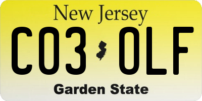 NJ license plate C03OLF