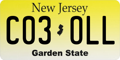 NJ license plate C03OLL