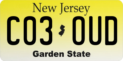 NJ license plate C03OUD