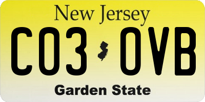 NJ license plate C03OVB