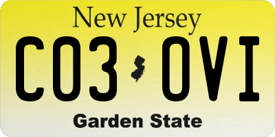 NJ license plate C03OVI