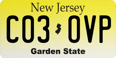 NJ license plate C03OVP