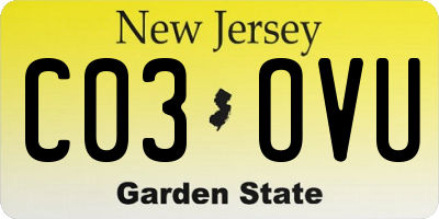 NJ license plate C03OVU