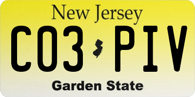 NJ license plate C03PIV