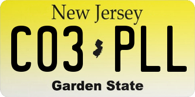 NJ license plate C03PLL