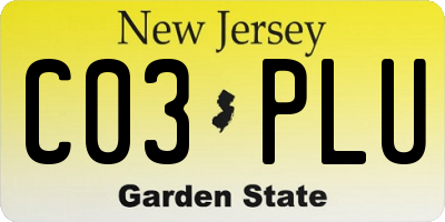 NJ license plate C03PLU