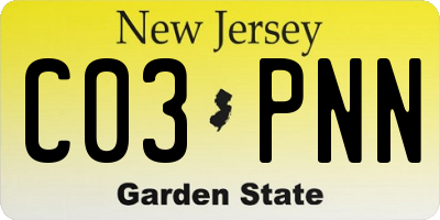 NJ license plate C03PNN