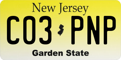 NJ license plate C03PNP