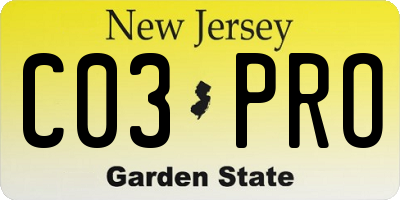 NJ license plate C03PRO