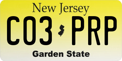 NJ license plate C03PRP