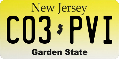 NJ license plate C03PVI